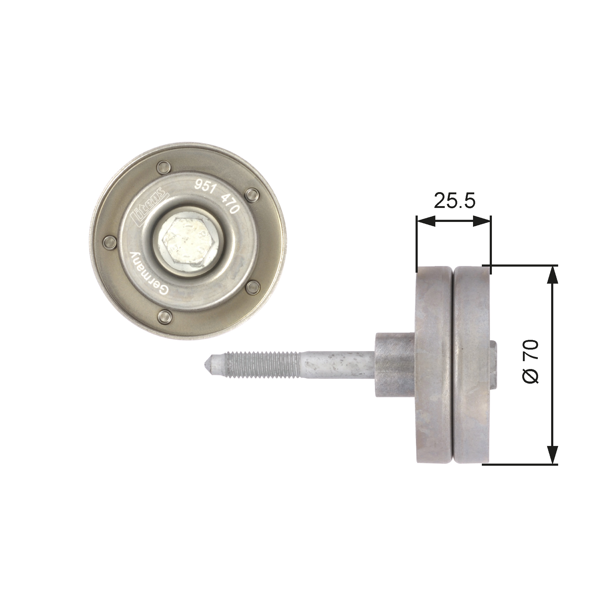 Poulie renvoi/transmission, courroie trapézoïdale à nervures DriveAlign® | GATES