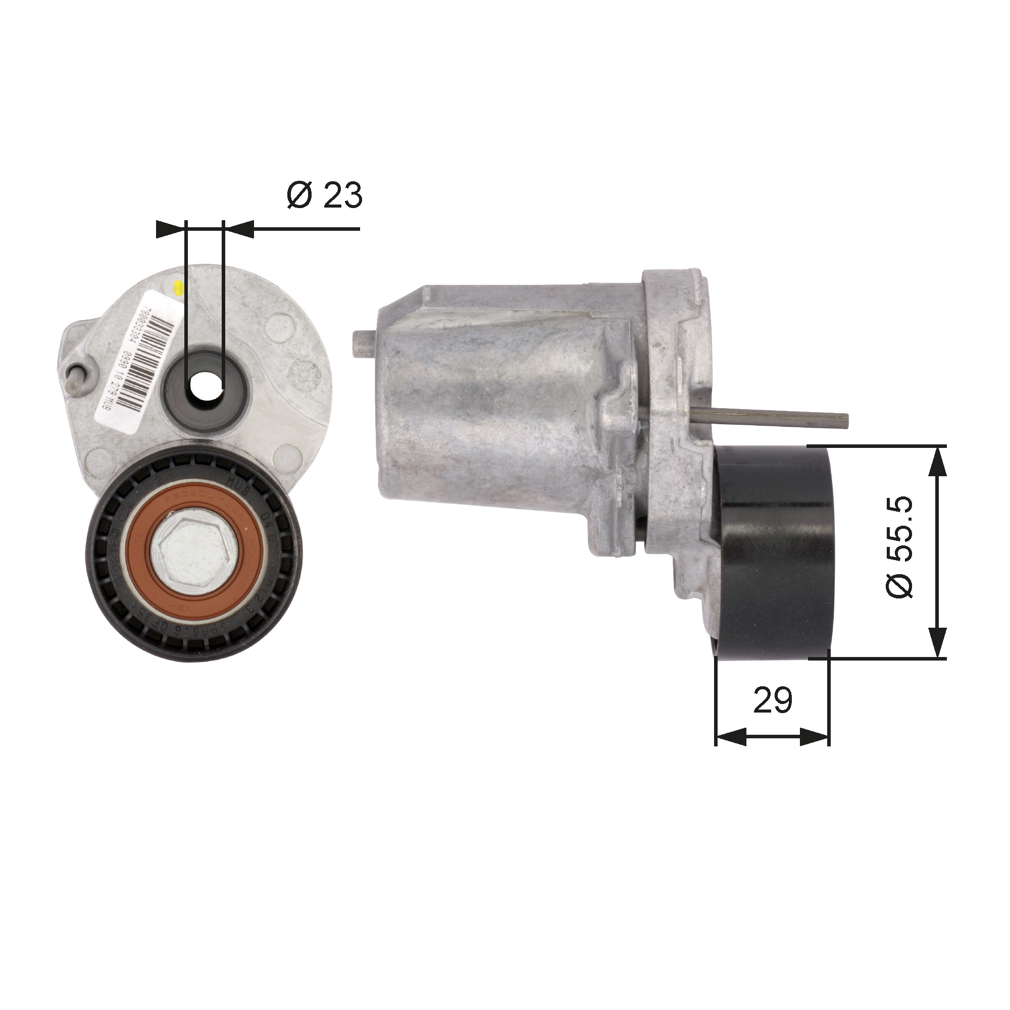Poulie-tendeur, courroie trapézoïdale à nervures DriveAlign® | GATES