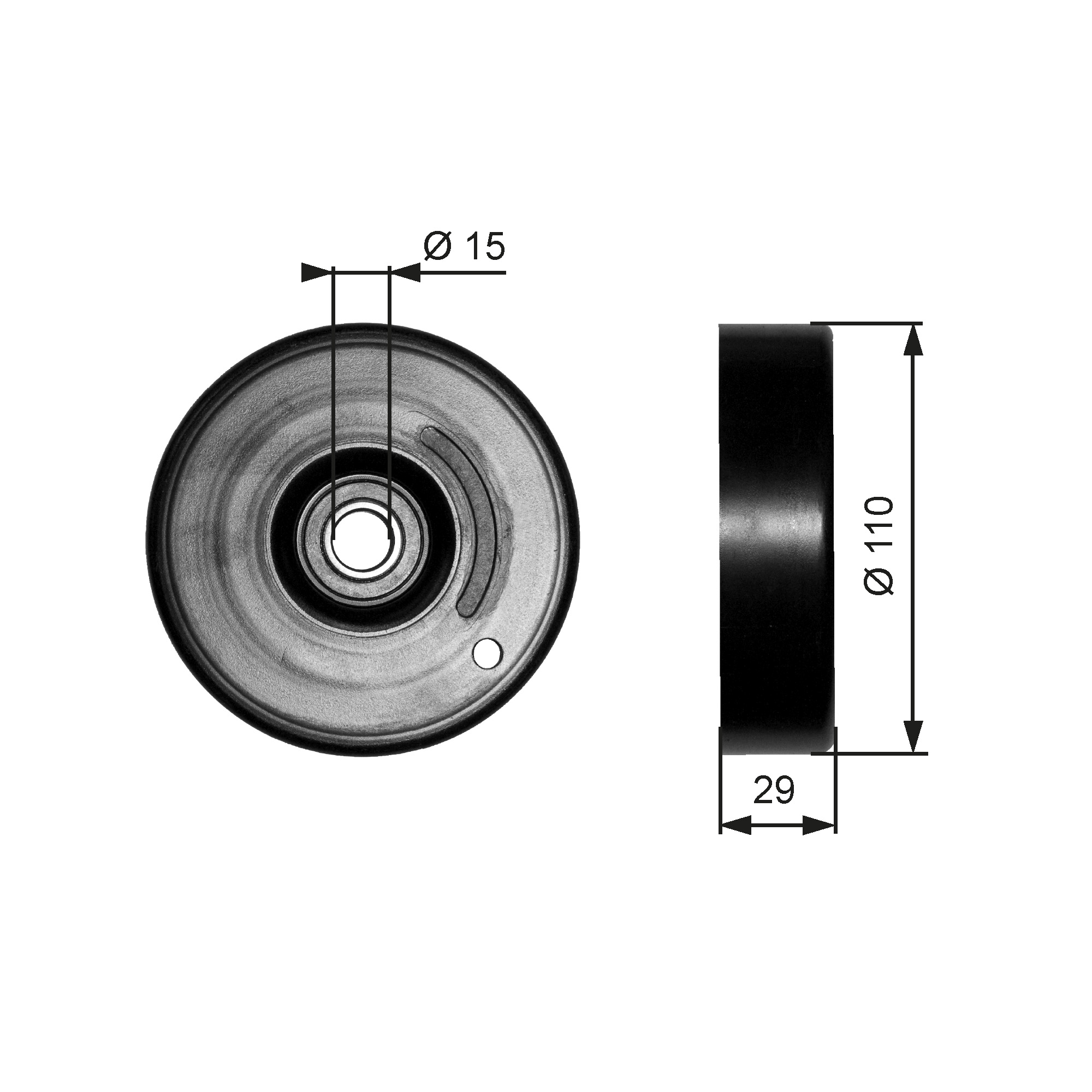 Poulie-tendeur, courroie trapézoïdale à nervures DriveAlign® | GATES