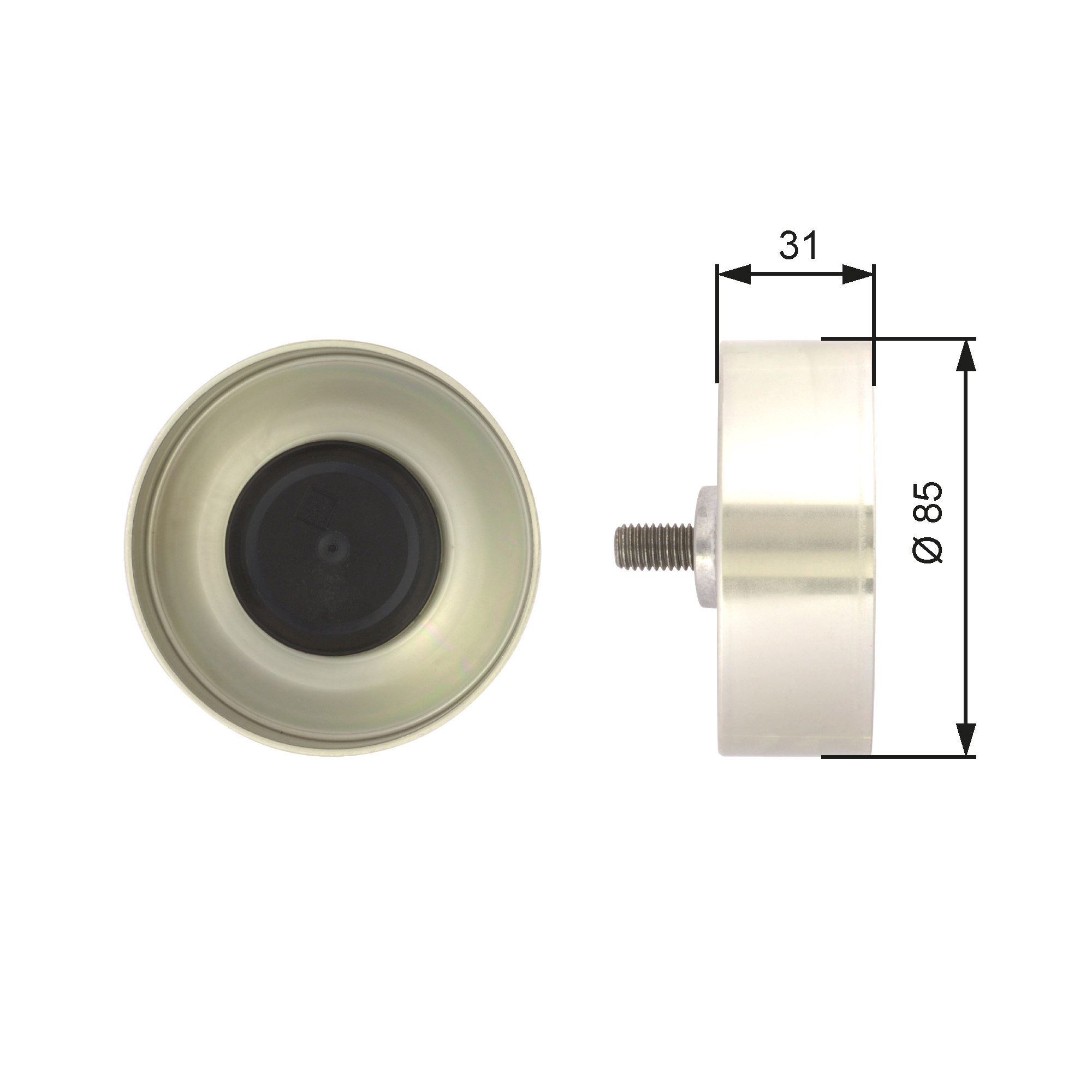 Poulie renvoi/transmission, courroie trapézoïdale à nervures DriveAlign® | GATES