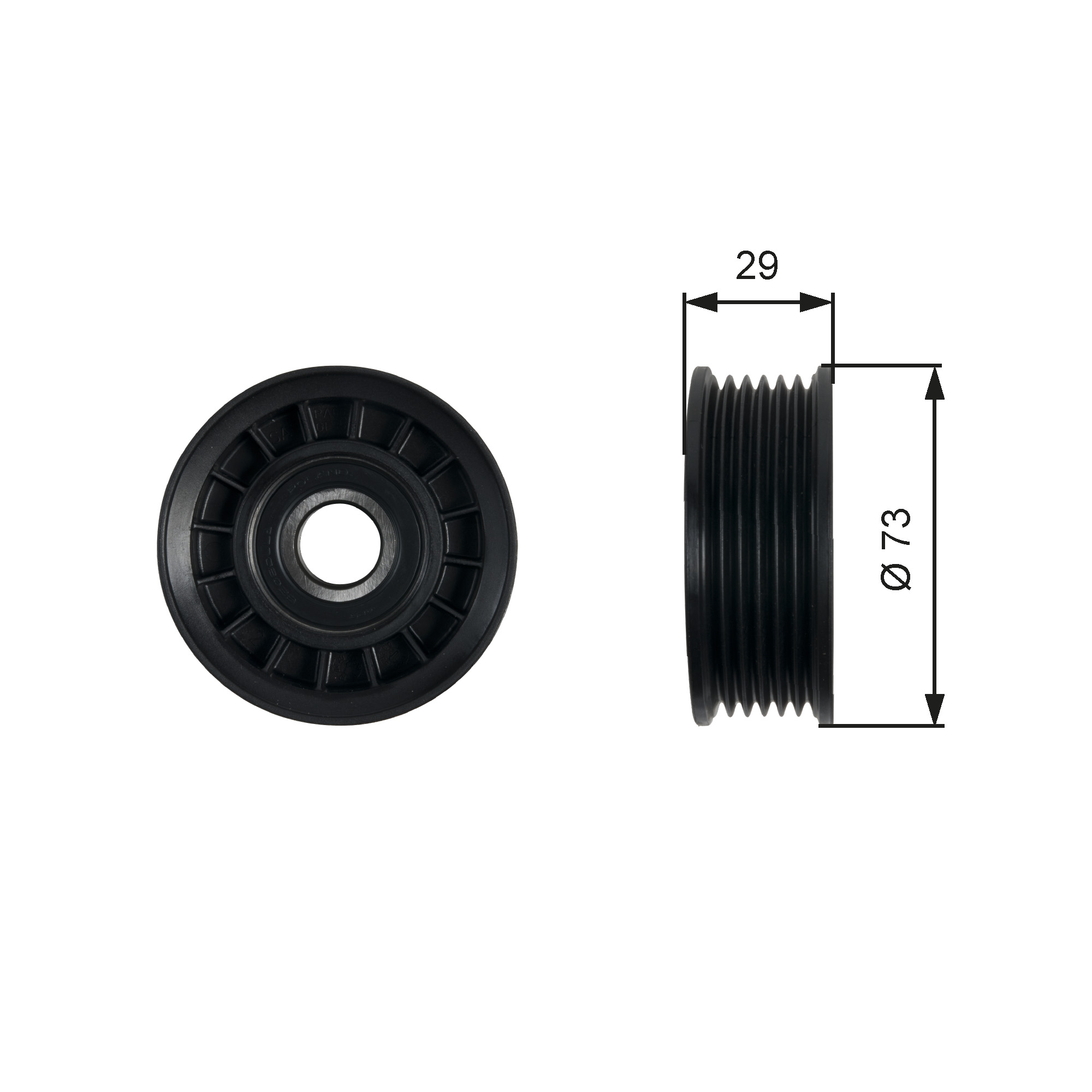 Poulie renvoi/transmission, courroie trapézoïdale à nervures DriveAlign® | GATES