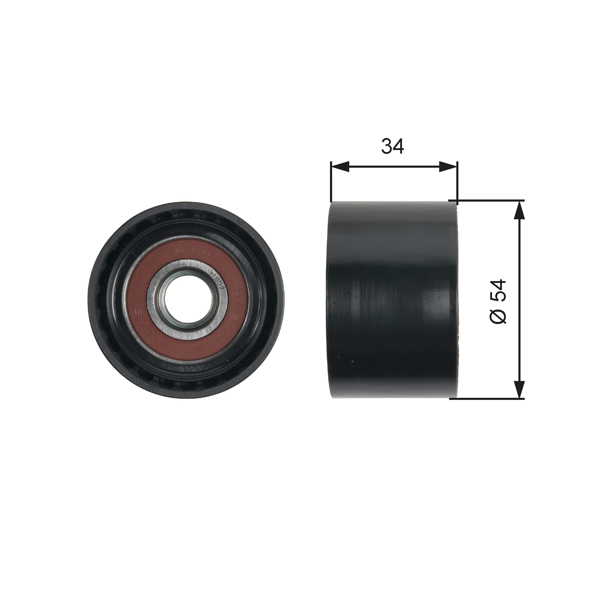 Poulie renvoi/transmission, courroie trapézoïdale à nervures DriveAlign® | GATES