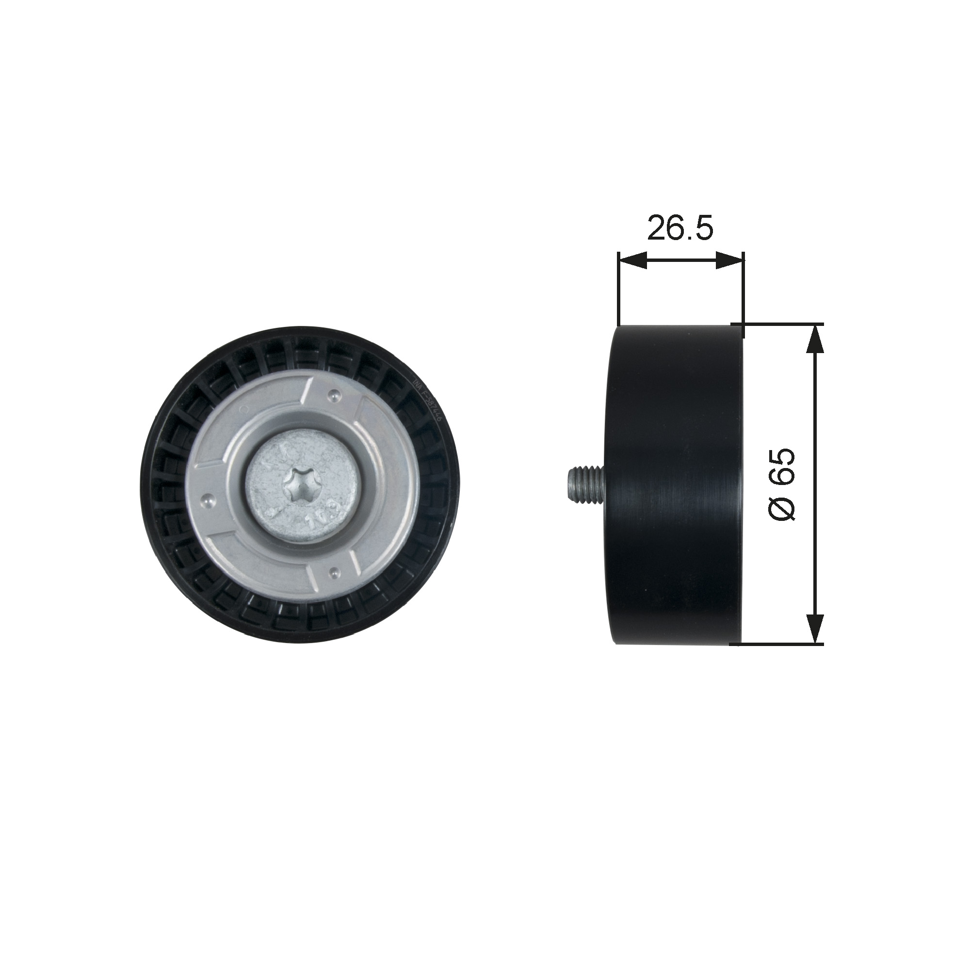 Poulie renvoi/transmission, courroie trapézoïdale à nervures DriveAlign® | GATES