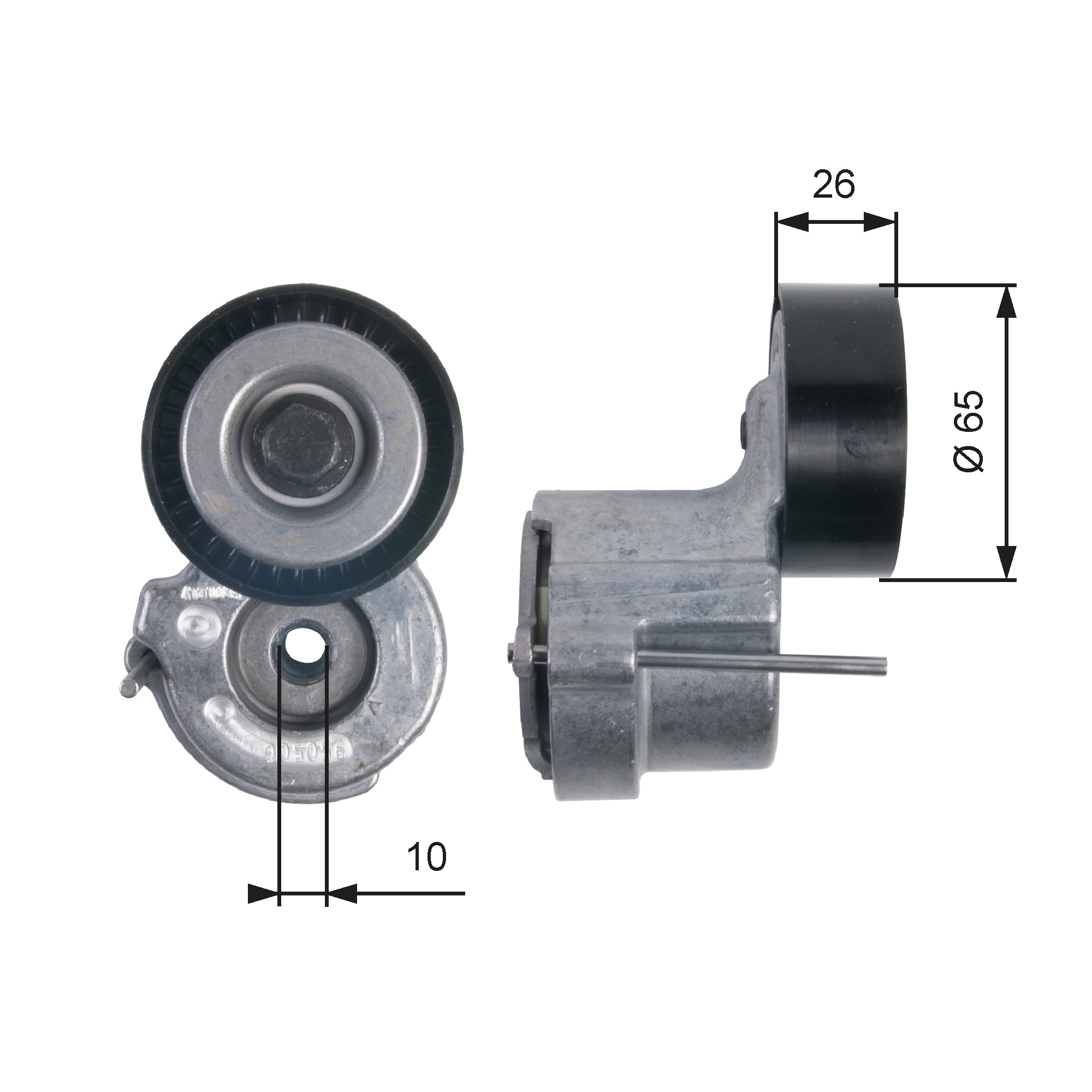 Poulie-tendeur, courroie trapézoïdale à nervures DriveAlign® | GATES