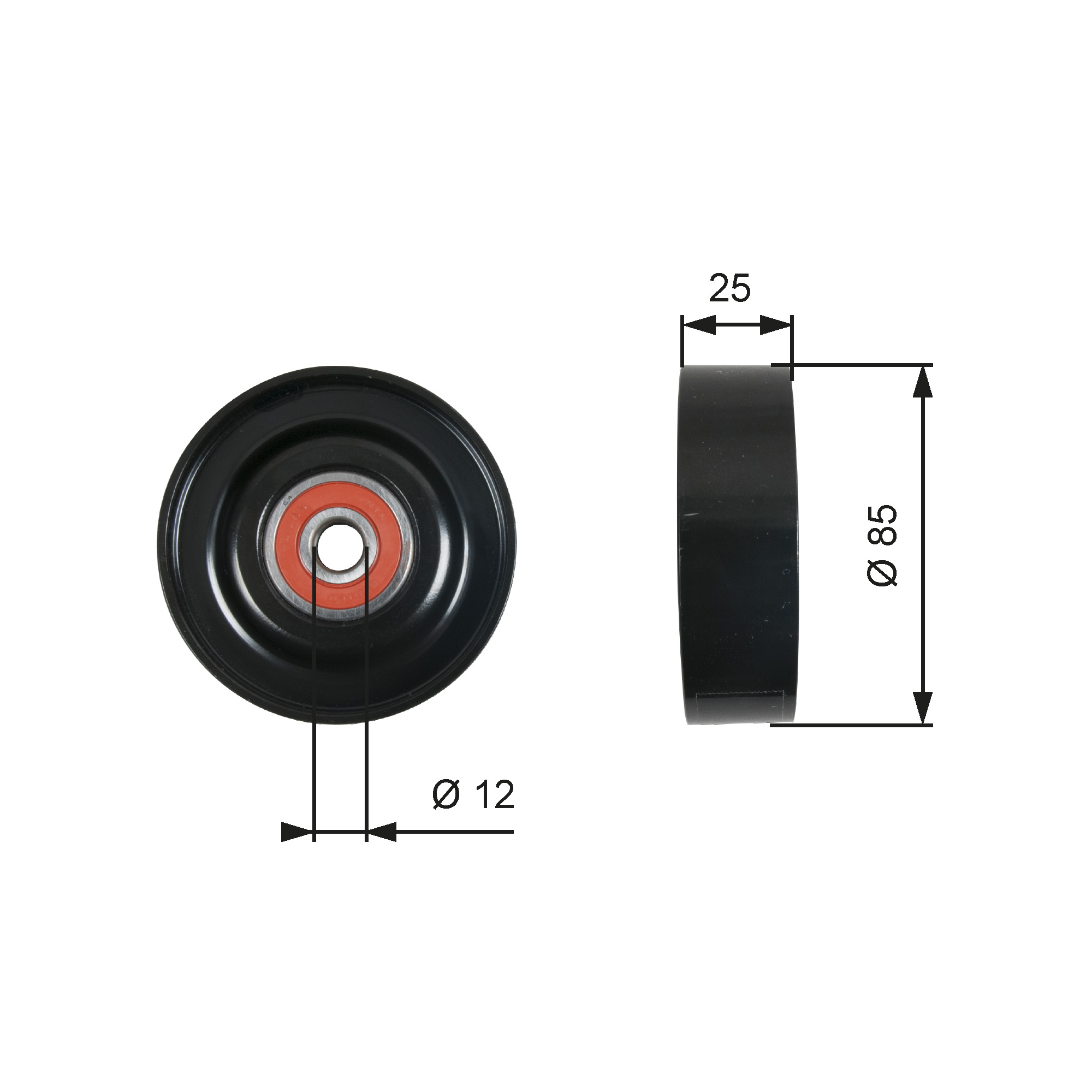 Poulie-tendeur, courroie trapézoïdale à nervures DriveAlign® | GATES