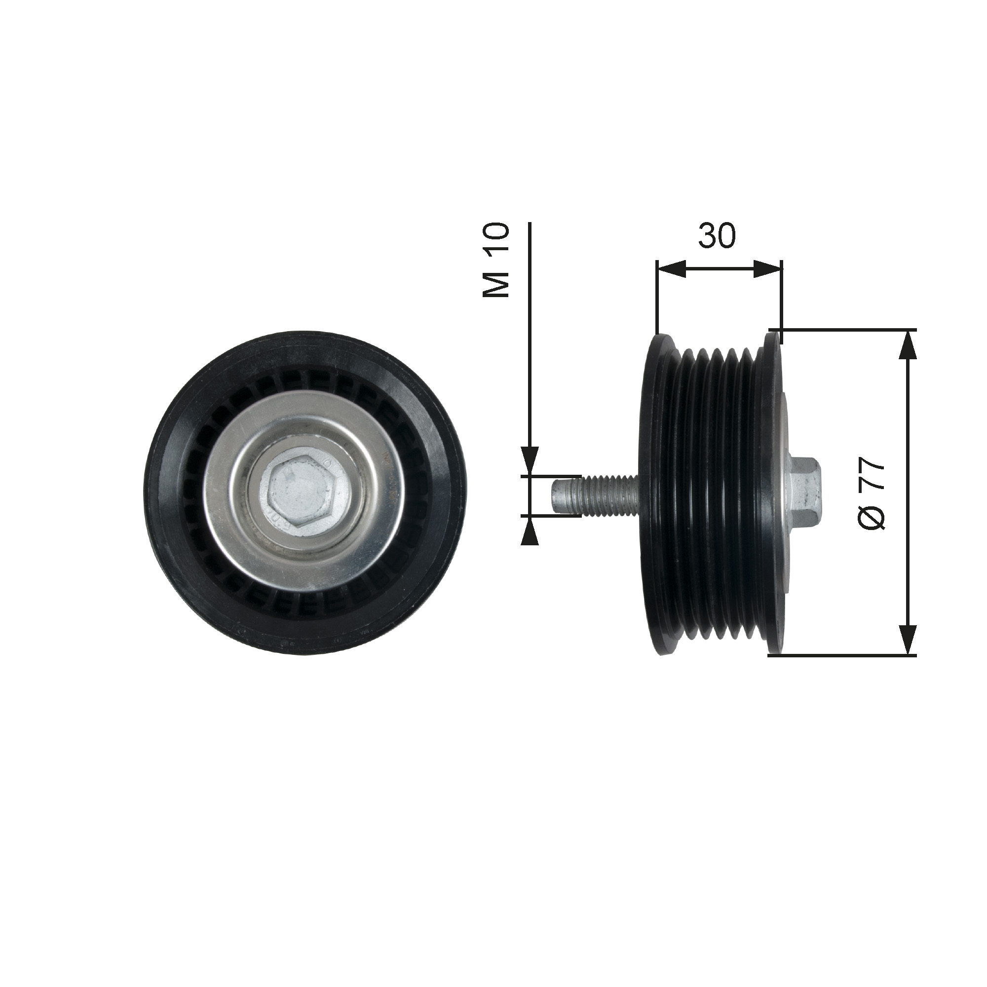 Poulie renvoi/transmission, courroie trapézoïdale à nervures DriveAlign® | GATES