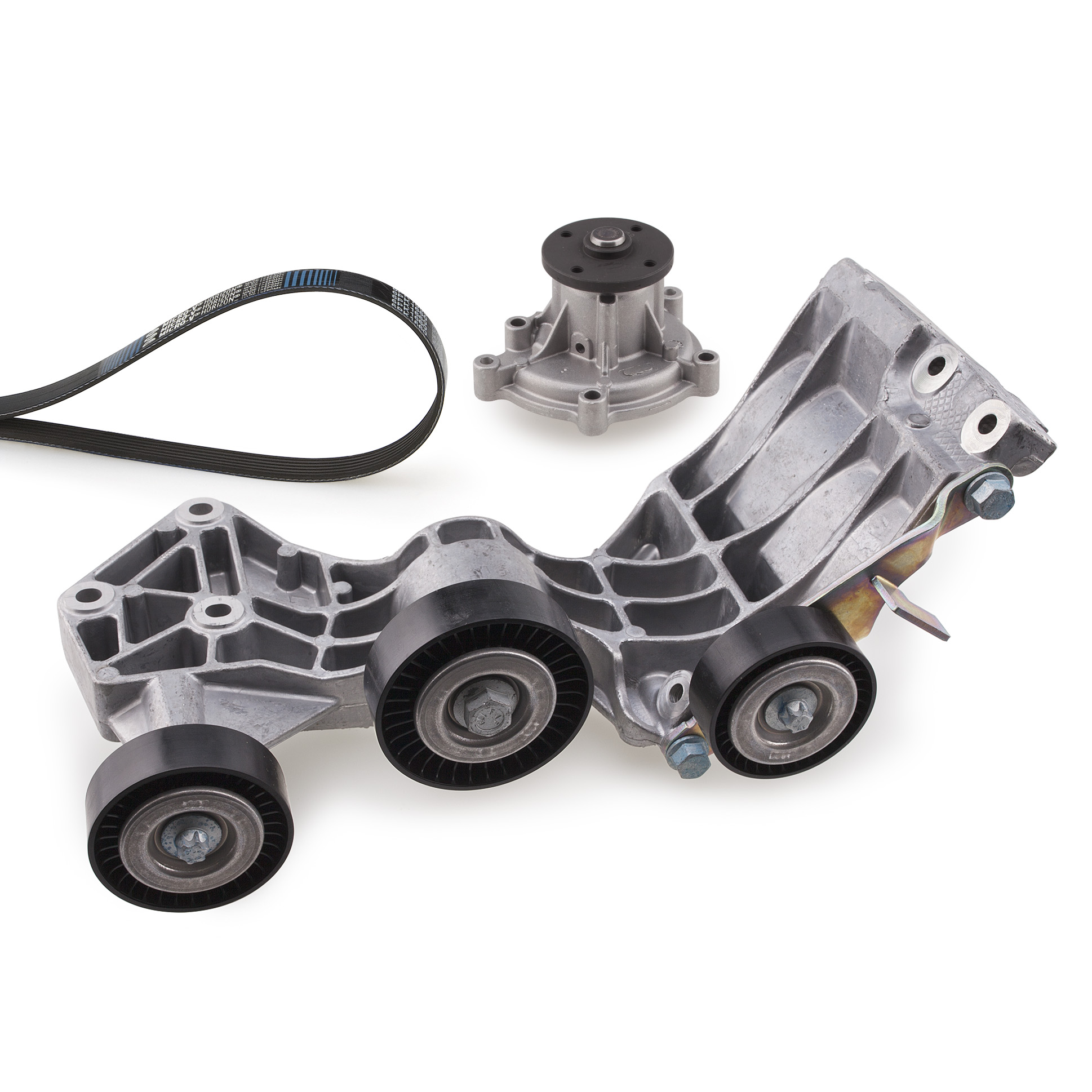 Pompe à eau+Jeu de courroie trapézoïdale à nervures Micro-V® Kit | GATES