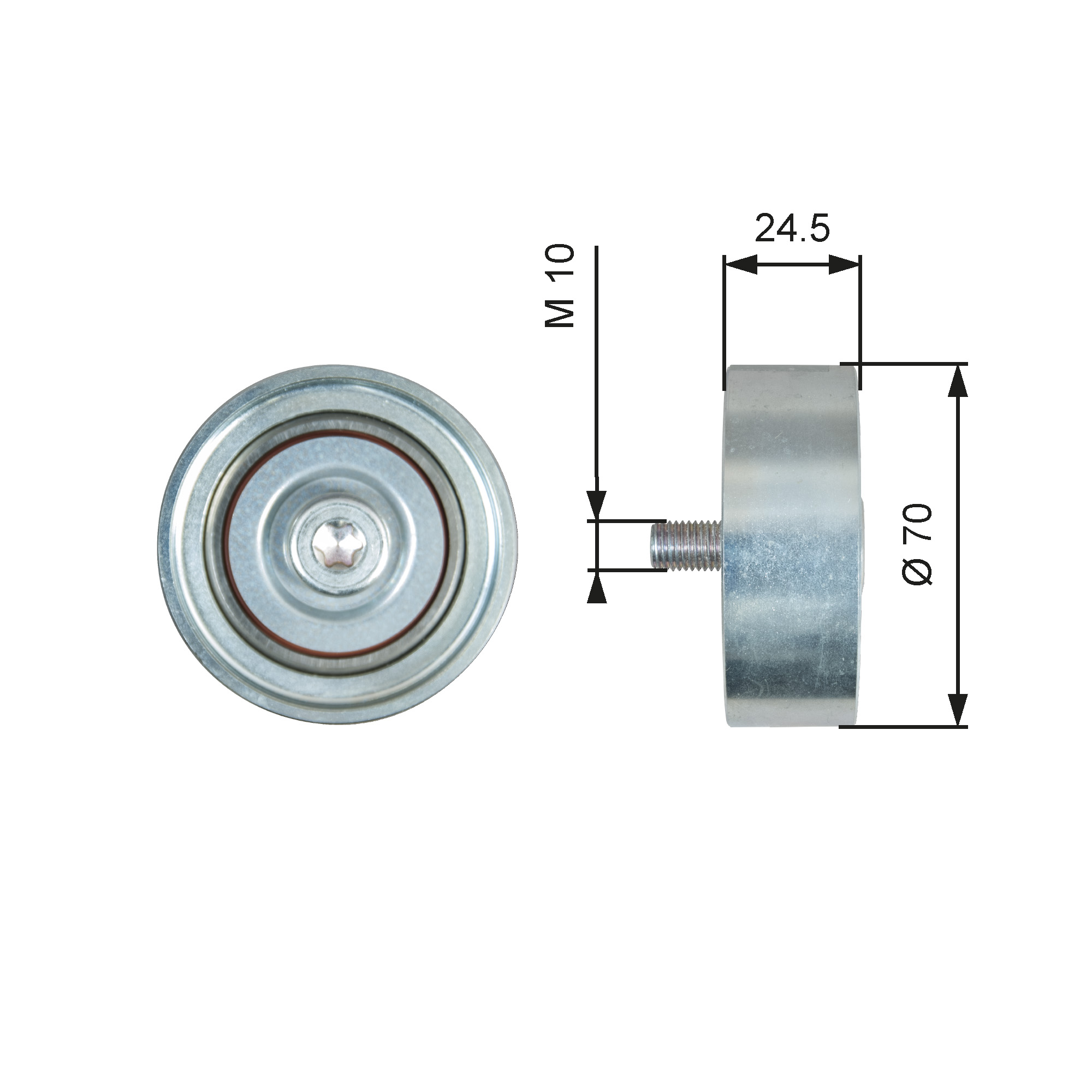 Poulie renvoi/transmission, courroie trapézoïdale à nervures DriveAlign® | GATES