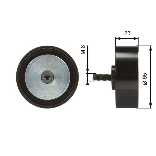 Image du produit pour Poulie renvoi/transmission, courroie trapézoïdale à nervures DriveAlign®