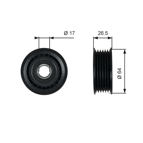 Image du produit pour Poulie renvoi/transmission, courroie trapézoïdale à nervures DriveAlign®