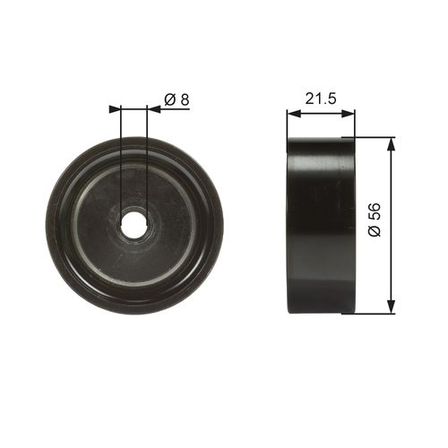 Image du produit pour Poulie renvoi/transmission, courroie trapézoïdale à nervures DriveAlign®