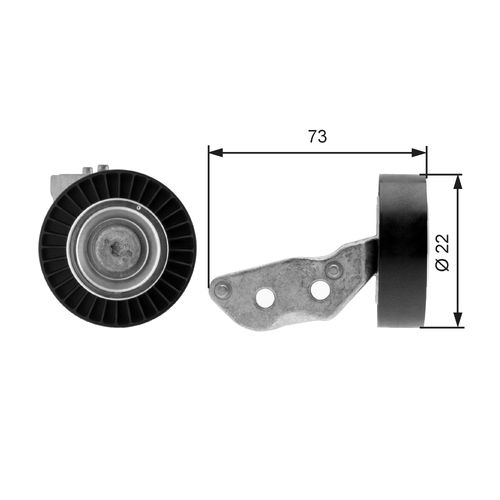 Image du produit pour Poulie renvoi/transmission, courroie trapézoïdale à nervures DriveAlign®