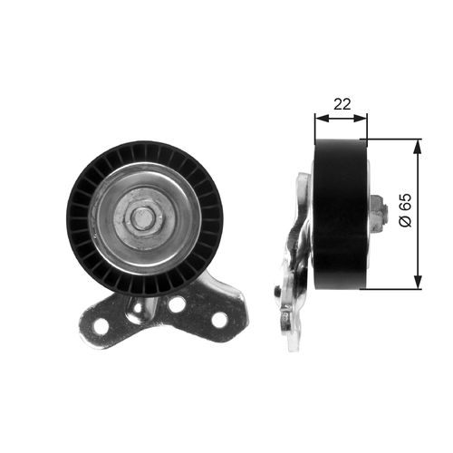Image du produit pour Poulie renvoi/transmission, courroie trapézoïdale à nervures DriveAlign®