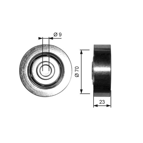 Image du produit pour Poulie renvoi/transmission, courroie trapézoïdale à nervures DriveAlign®