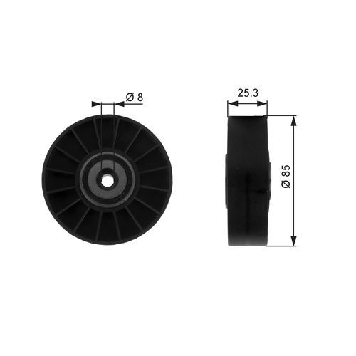Image du produit pour Poulie renvoi/transmission, courroie trapézoïdale à nervures DriveAlign®