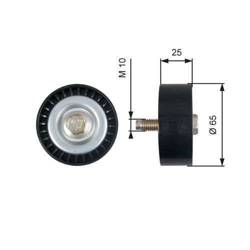 Image du produit pour Poulie renvoi/transmission, courroie trapézoïdale à nervures DriveAlign®