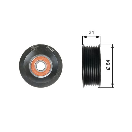 Image du produit pour Poulie renvoi/transmission, courroie trapézoïdale à nervures DriveAlign®