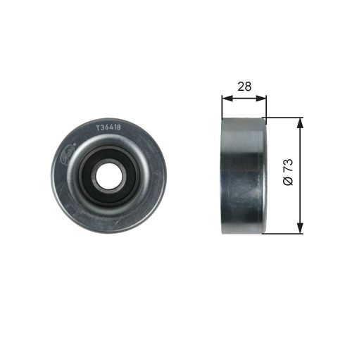 Image du produit pour Poulie renvoi/transmission, courroie trapézoïdale à nervures DriveAlign®