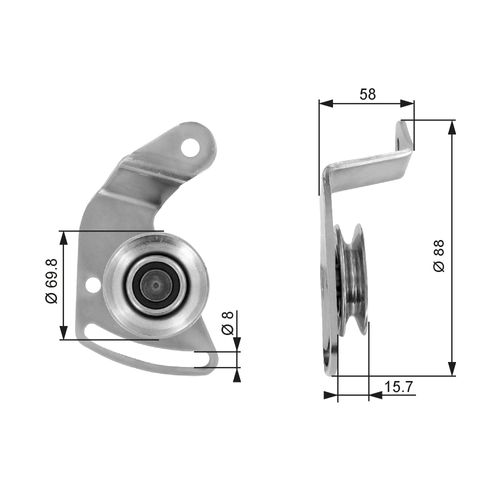 Image du produit pour Poulie-tendeur, courroie trapézoïdale DriveAlign®