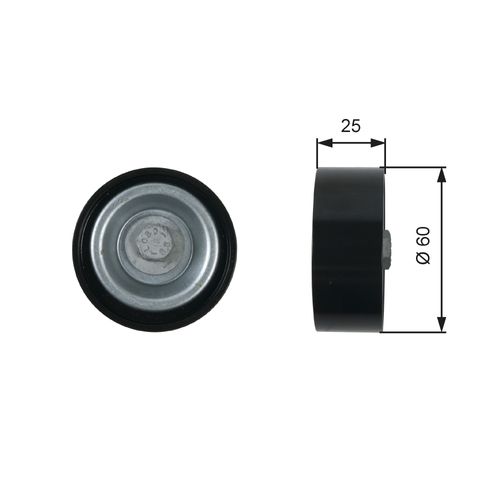 Image du produit pour Poulie renvoi/transmission, courroie trapézoïdale à nervures DriveAlign®