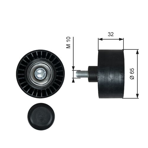 Image du produit pour Poulie renvoi/transmission, courroie trapézoïdale à nervures DriveAlign®