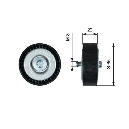 Image du produit pour Poulie renvoi/transmission, courroie trapézoïdale à nervures DriveAlign®