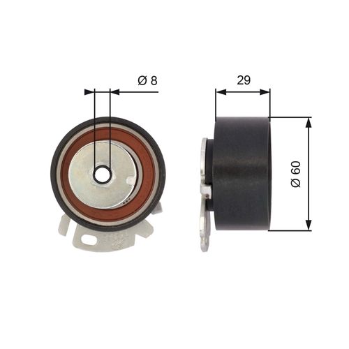 Image du produit pour Poulie-tendeur, courroie crantée PowerGrip®