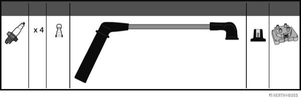 Kit de câbles d'allumage | HERTH+BUSS ELPARTS