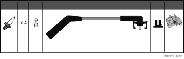 Kit de câbles d'allumage | HERTH+BUSS ELPARTS