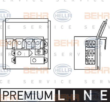 Résistance, pulseur d'air habitacle BEHR HELLA SERVICE *** PREMIUM LINE *** | HELLA