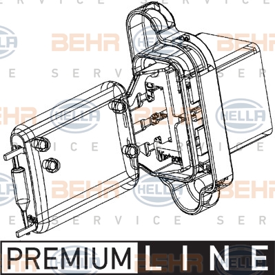 Résistance, pulseur d'air habitacle BEHR HELLA SERVICE *** PREMIUM LINE *** | HELLA