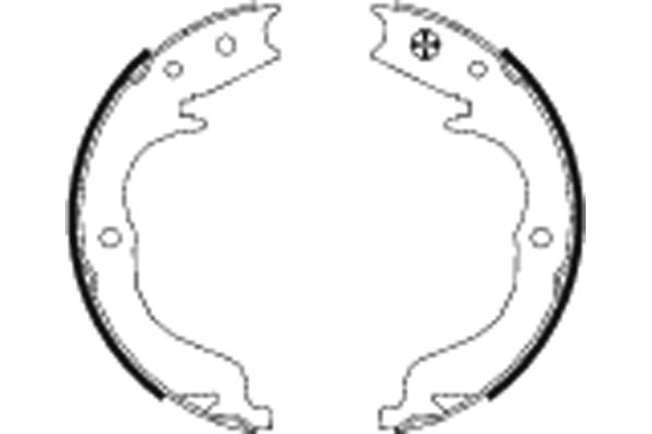 Jeu de mâchoires de frein, frein de stationnement | HELLA PAGID