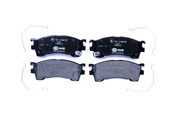 Jeu de 4 plaquettes de frein | HELLA PAGID