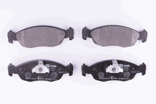 Jeu de 4 plaquettes de frein | HELLA PAGID