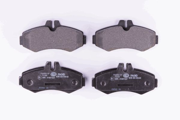Jeu de 4 plaquettes de frein | HELLA PAGID