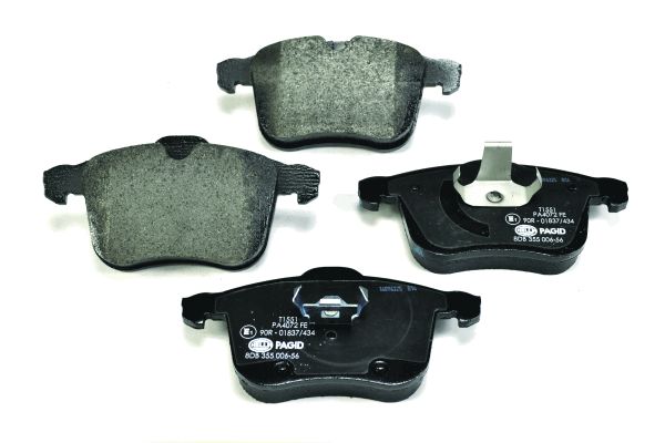 Jeu de 4 plaquettes de frein | HELLA PAGID