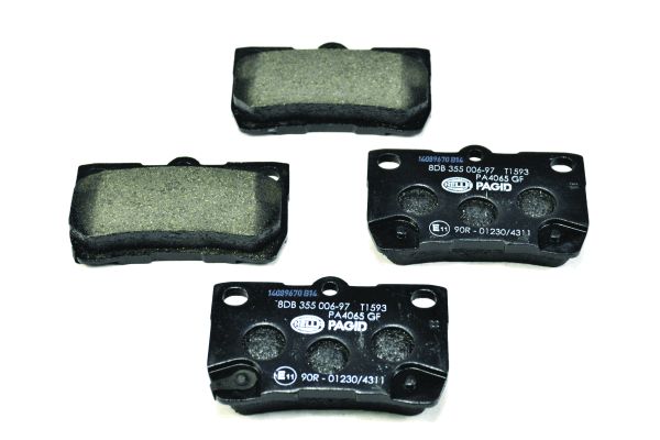 Jeu de 4 plaquettes de frein | HELLA PAGID