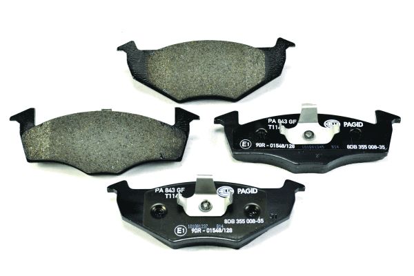 Jeu de 4 plaquettes de frein | HELLA PAGID