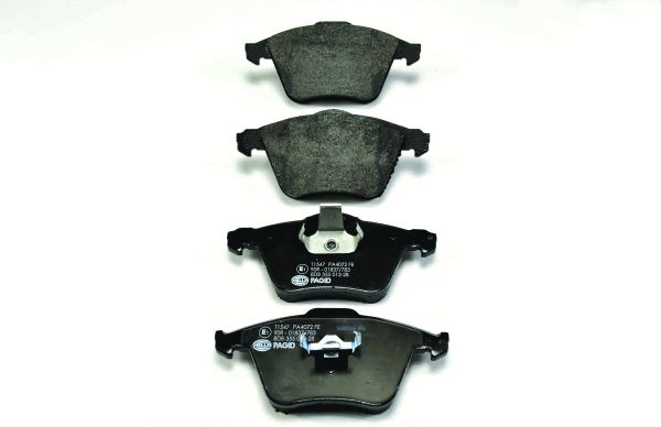 Jeu de 4 plaquettes de frein | HELLA PAGID