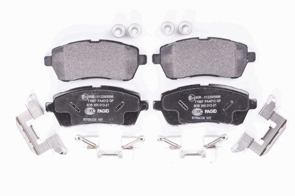 Jeu de 4 plaquettes de frein | HELLA PAGID
