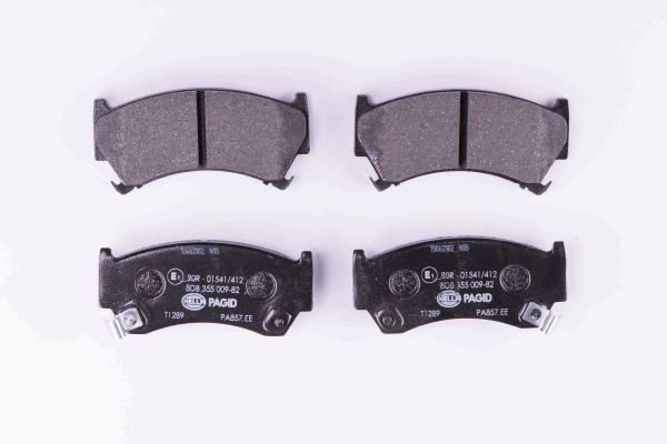 Jeu de 4 plaquettes de frein | HELLA PAGID