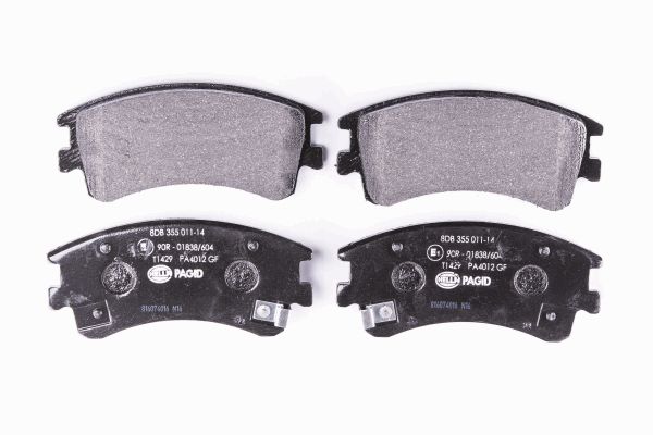 Jeu de 4 plaquettes de frein | HELLA PAGID