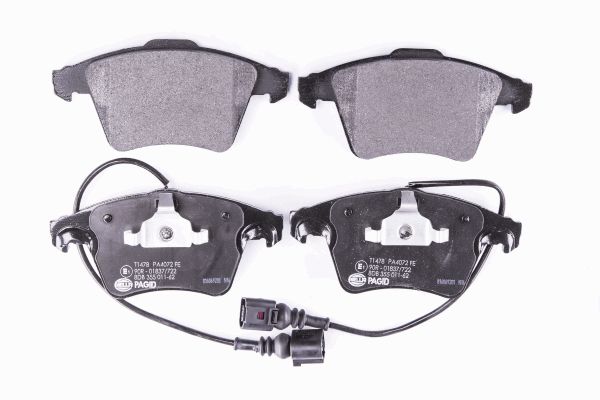 Jeu de 4 plaquettes de frein | HELLA PAGID