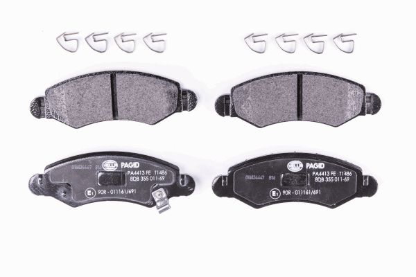 Jeu de 4 plaquettes de frein | HELLA PAGID