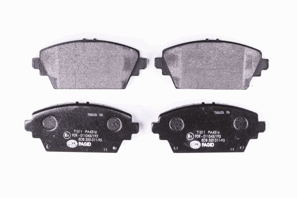 Jeu de 4 plaquettes de frein | HELLA PAGID