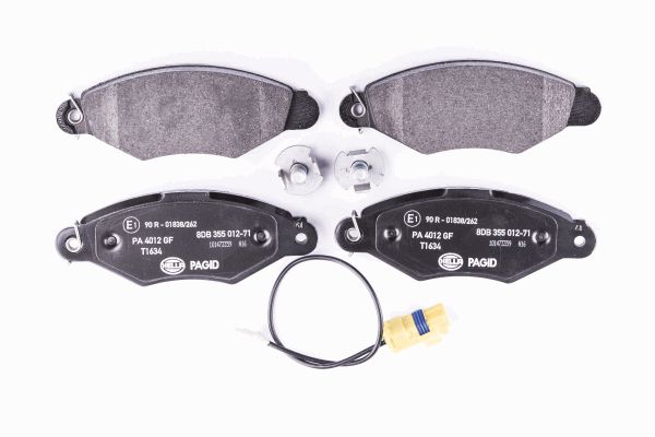 Jeu de 4 plaquettes de frein | HELLA PAGID