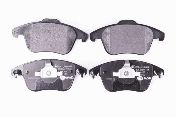 Jeu de 4 plaquettes de frein | HELLA PAGID