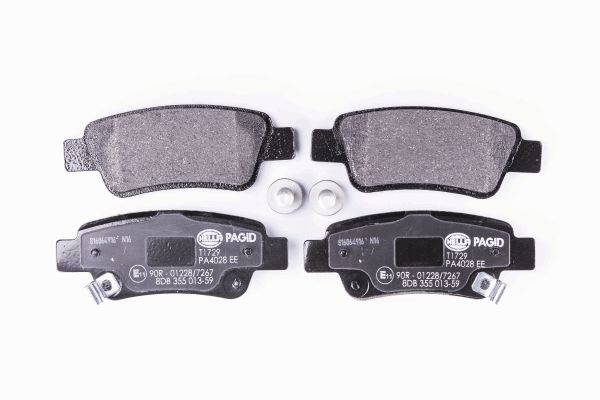 Jeu de 4 plaquettes de frein | HELLA PAGID