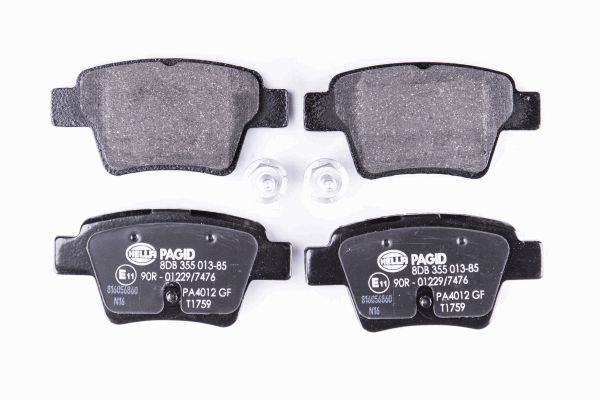 Jeu de 4 plaquettes de frein | HELLA PAGID