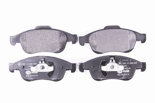 Jeu de 4 plaquettes de frein | HELLA PAGID